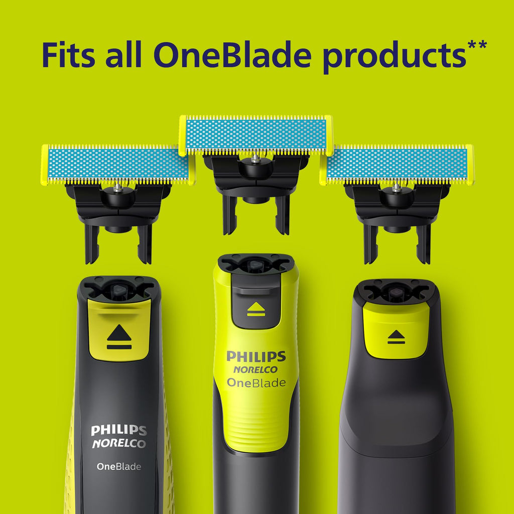Philips Norelco OneBlade Replacement Blades, Anti-Friction, 2 Pack | Genuine OneBlade Blades, Anti-Friction Coating, Stainless Steel, Up to 8-Month Supply, QP225/80