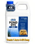 Pond Worx Blue Lake and Pond Dye - 4X Concentrated Liquid Pond Colorant - Treats up to 1 Acre - 1 Quart