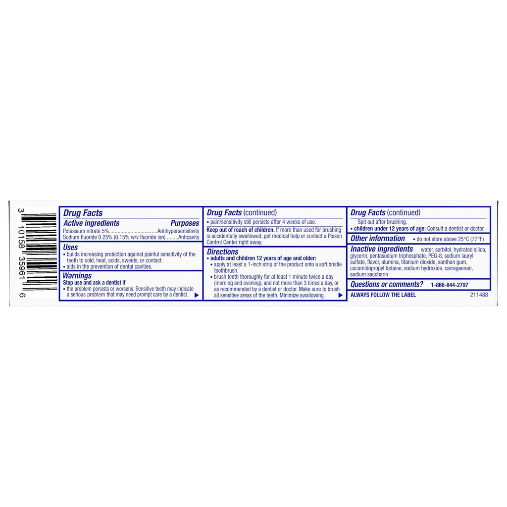Sensodyne Clinical White Intensive Clean Toothpaste, 3.4 oz (3 Pack)