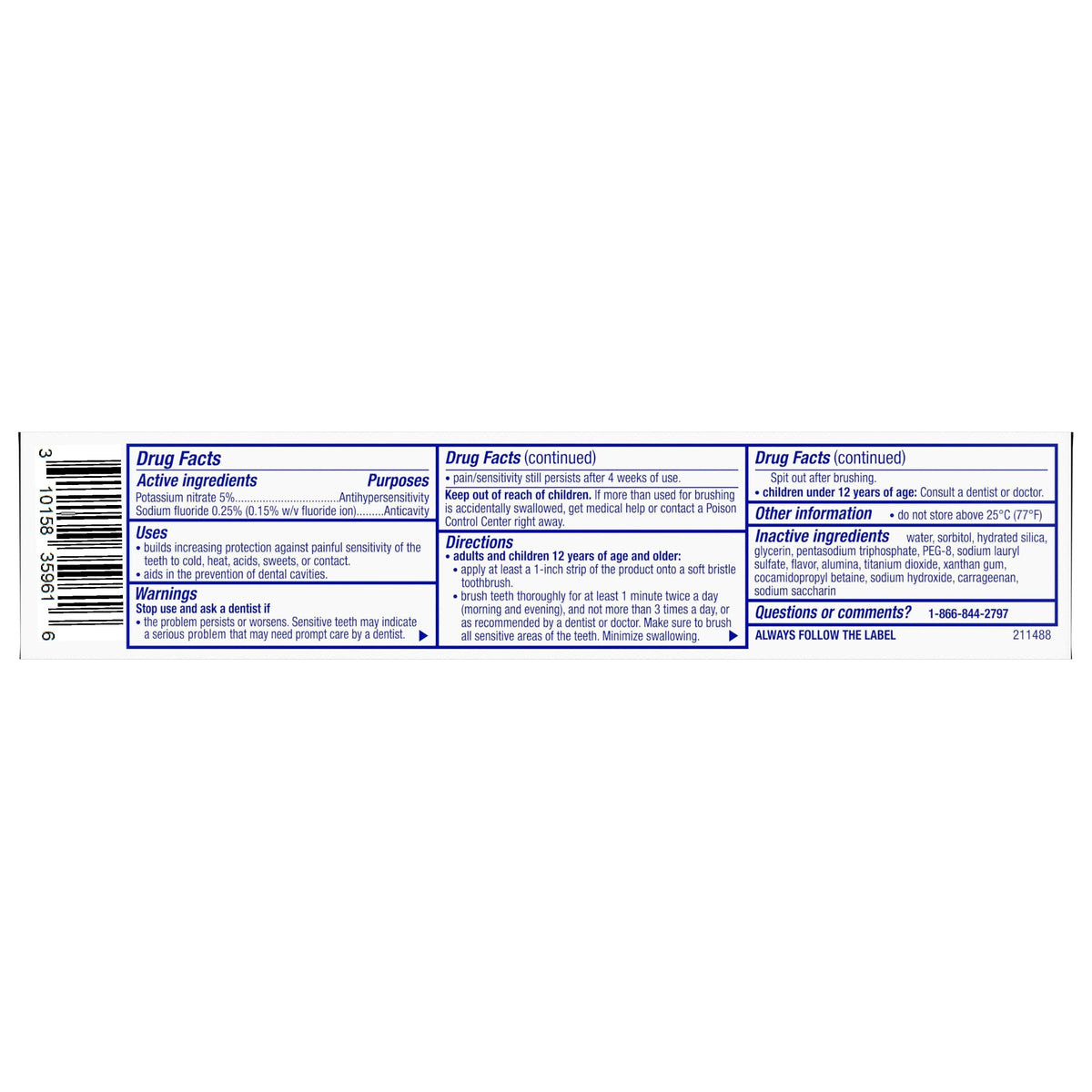 Sensodyne Clinical White Intensive Clean Toothpaste, 3.4 oz (3 Pack)