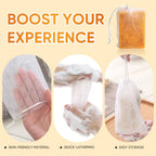 5 Pcs 80g Turmeric Kojic Acid Soap Bars with 2 Foaming Mesh Nets | Infused with Retinol, Collagen, Vitamin E & Shea Butter, SLS-Free, Gentle for Face, Body & Underarms, Fits Oily & Dry Skin