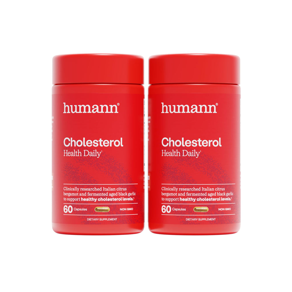 HumanN Cholesterol Health Daily Capsules, Lipid, & Liver Support, 60 Ct | Aged Black Garlic & Citrus Bergamot Extract, Clinically Studied Ingredients, Non-GMO, Once Daily, For Adults, Made in USA