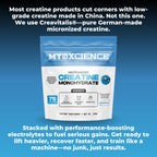 MYOXCIENCE Micronized Creavitalis Creatine | The World’s Purest Micronized Form of Creatine Monohydrate | Supports Muscle Performance, Lean Body Mass, & Cognition | 75 Servings