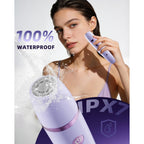 Ufree 3-in-1 Bikini Trimmer Electric Razors for Women, Gifts for Women | Ceramic Blade, IPX7 Waterproof, Lady Shaver, Travel Lock, for Face, Legs, Pubic Hair, Underarms, Body Hair Trimmer, Purple