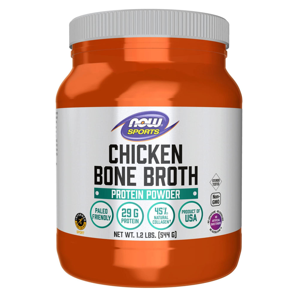 Buy now NOW Foods Sports Nutrition, Chicken Bone Broth Powder made with Premium-Quality Chicken Bone Extract, 1.2-Pound at indiglob india