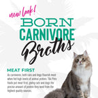 Tiki Cat Born Carnivore Broths, Tuna Cat Food Topper, 1.3 oz. Pouch 12 Pack