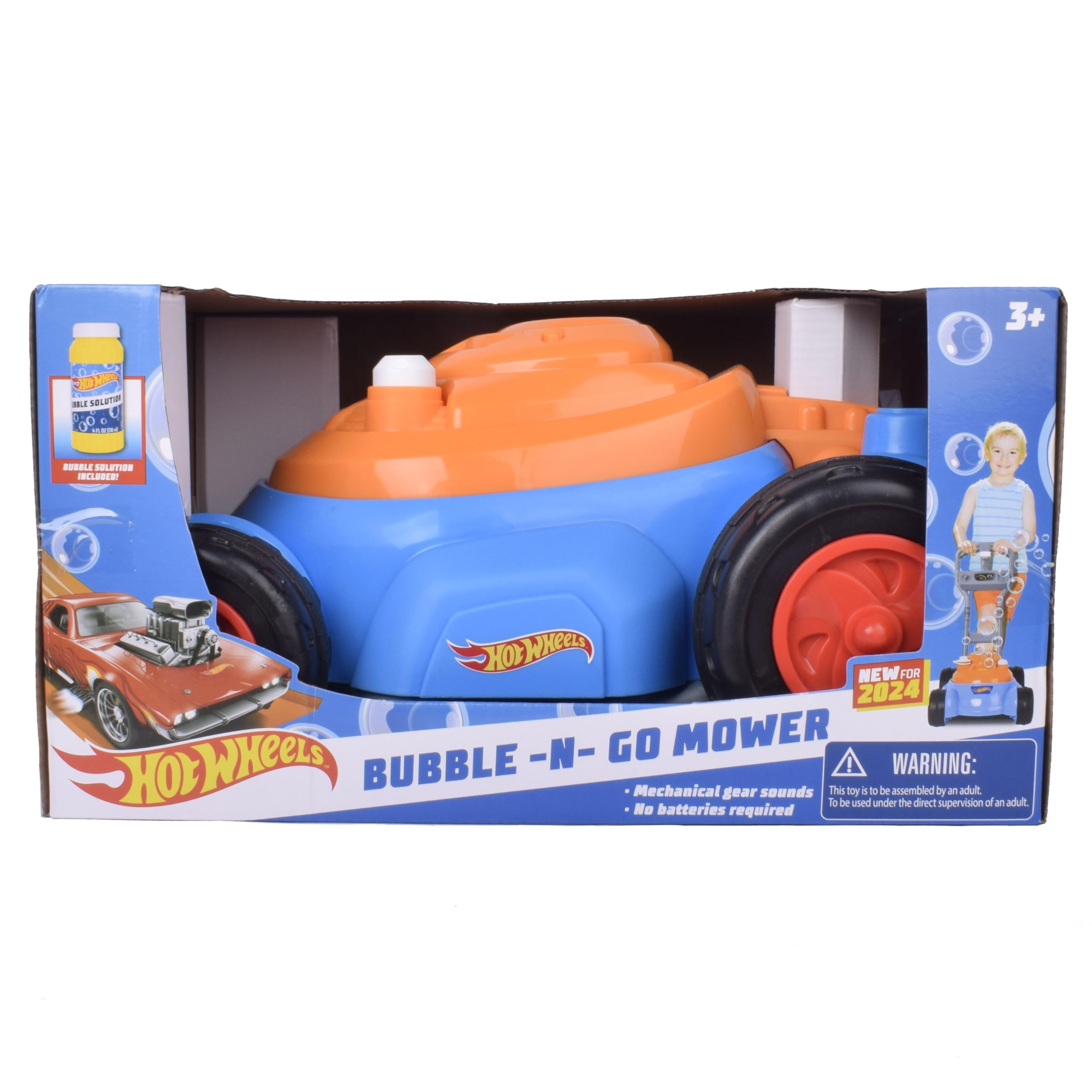 Buy now Hot Wheelsƒ?› Bubble Lawn Mower for Toddlers, Bubble Blowing Machines, Indoor/Outdoor Gardening Toy, Birthday Gift for Prechool Girls and Boys, No Batteries Required, Includes Bubble Solution, 2+ at indiglob india