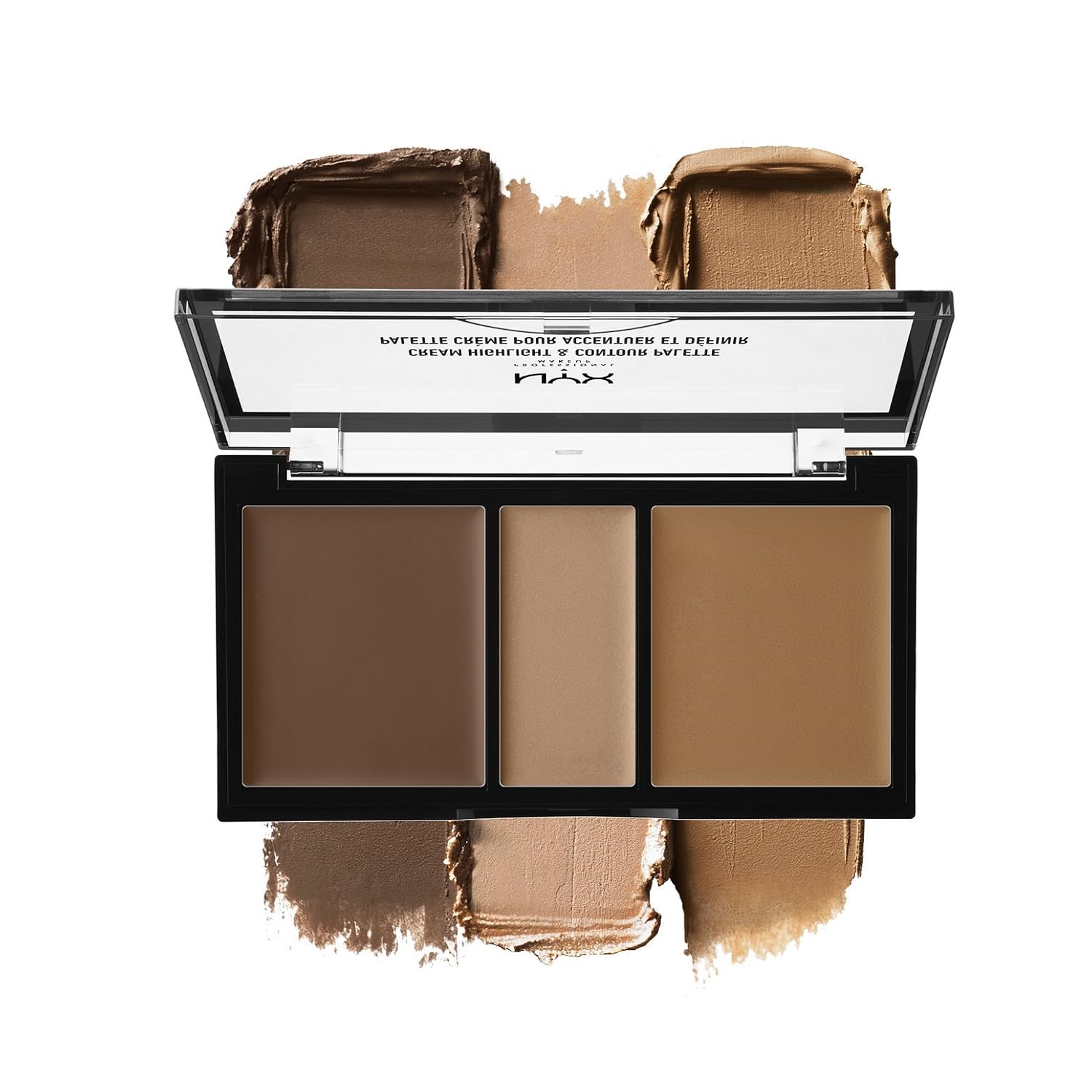 Buy now NYX PROFESSIONAL MAKEUP Cream Highlight & Contour Palette, Deep, 0.38 Ounce (CHCP03) at indiglob india