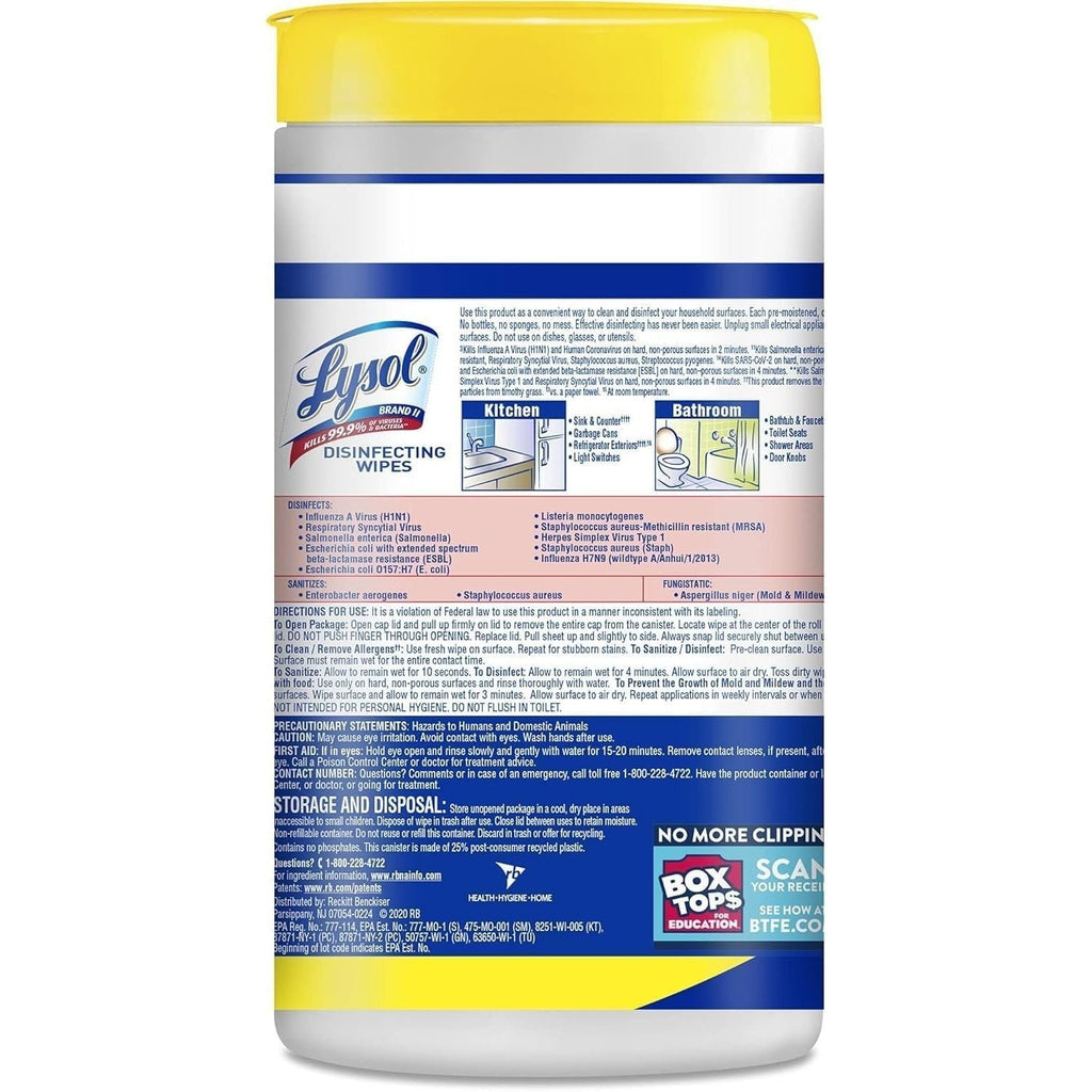 Buy now Lysol Disinfecting Wipes Bundle, Home Apartment Dorm Room Essentials and Cleaning Supplies, All Purpose Cleaner, Multi-surface Cleaning Wipes, Lemon and Lime Sanitizing Wipes Bundle, 80 Count at indiglob india