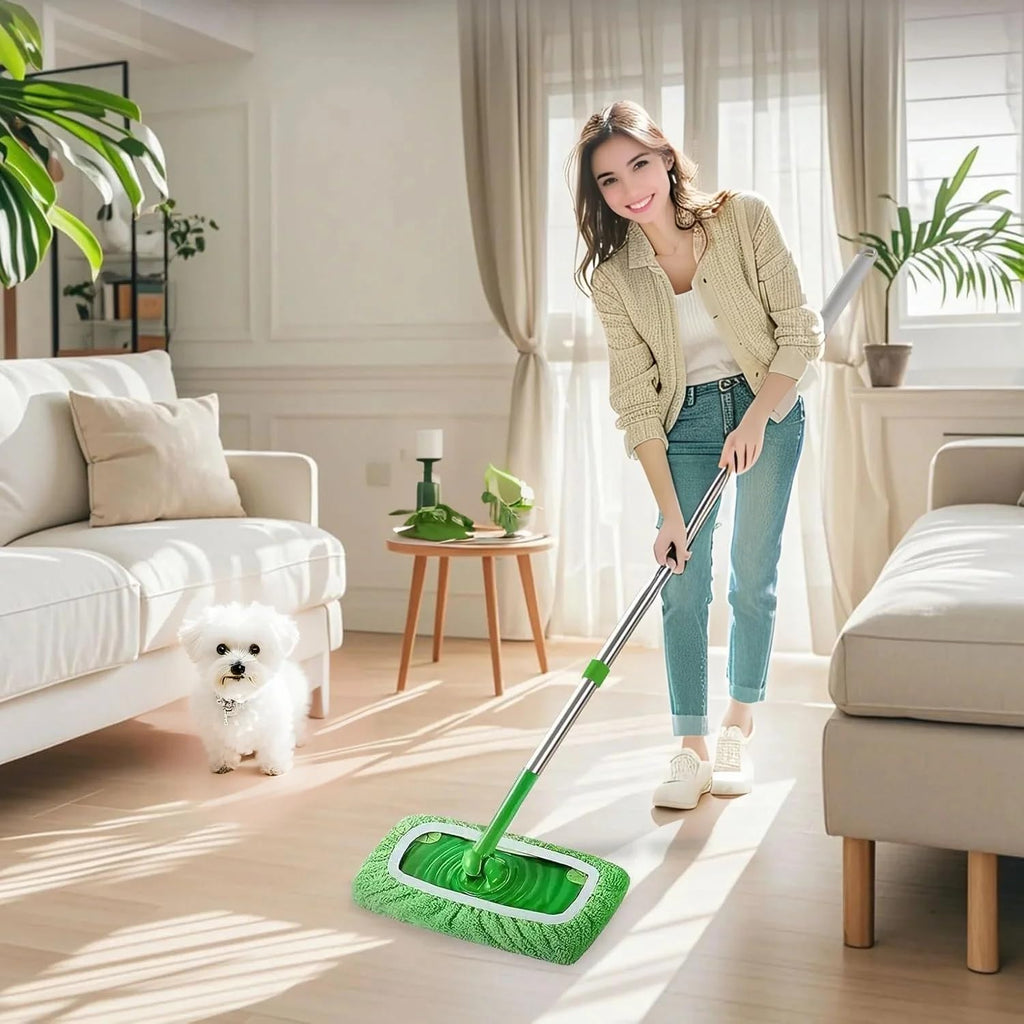 6-Pack Reusable Coral Fleece Mop Pads Washable Wet Mopping Cloths and Dry Sweeping Cloths for Swiffer Sweeper – Washable Wet & Dry Microfiber Pads for Surface/Hardwood Floor Cleaning, Tile & More.