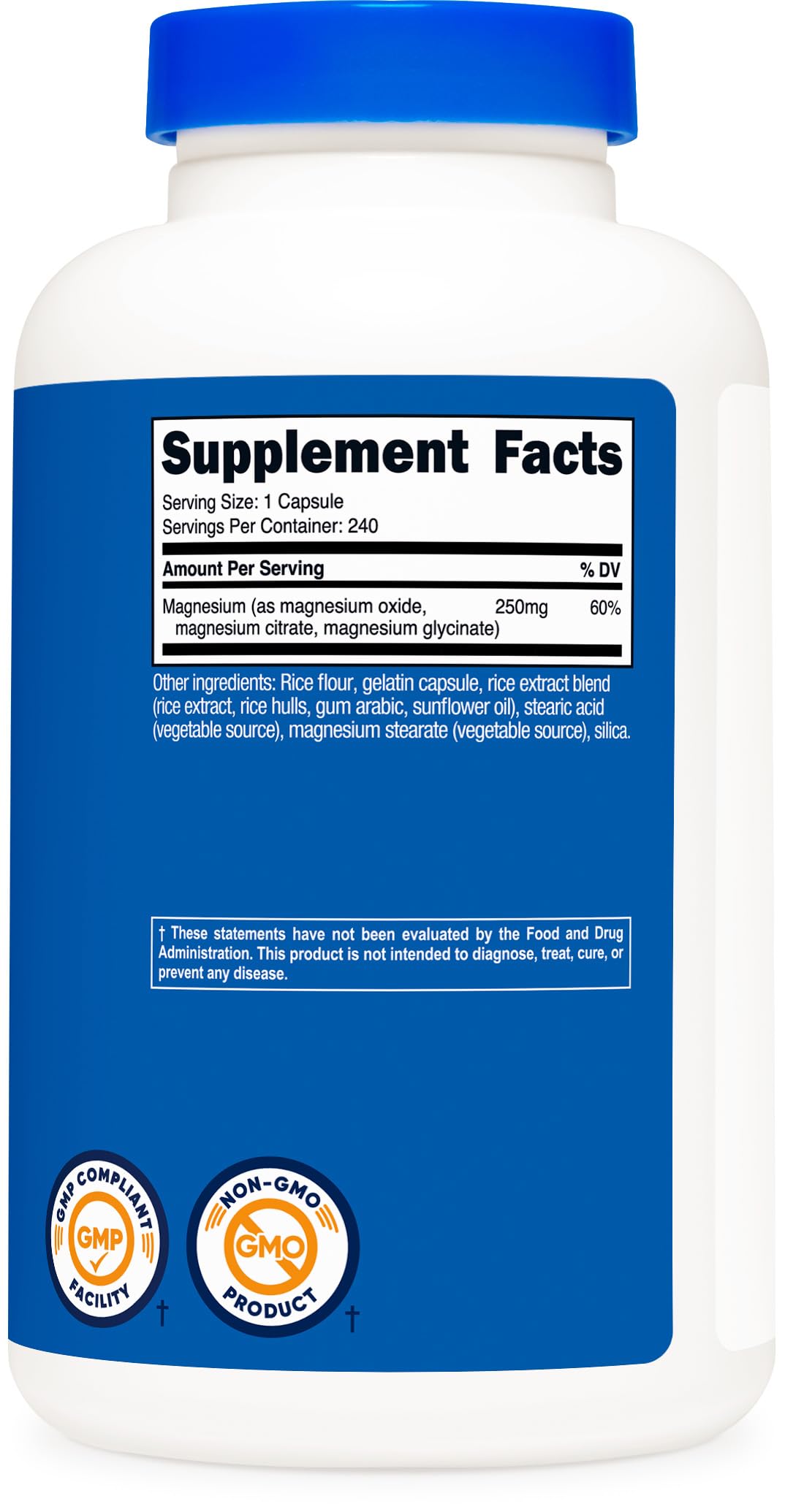 Nutricost Magnesium Complex 250mg, 240 Capsules, Gluten Free & GMO-Free