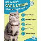 L Lysine for Cats Lysine, Cat Sneezing Cold Allergy Relief Immune 60ML
