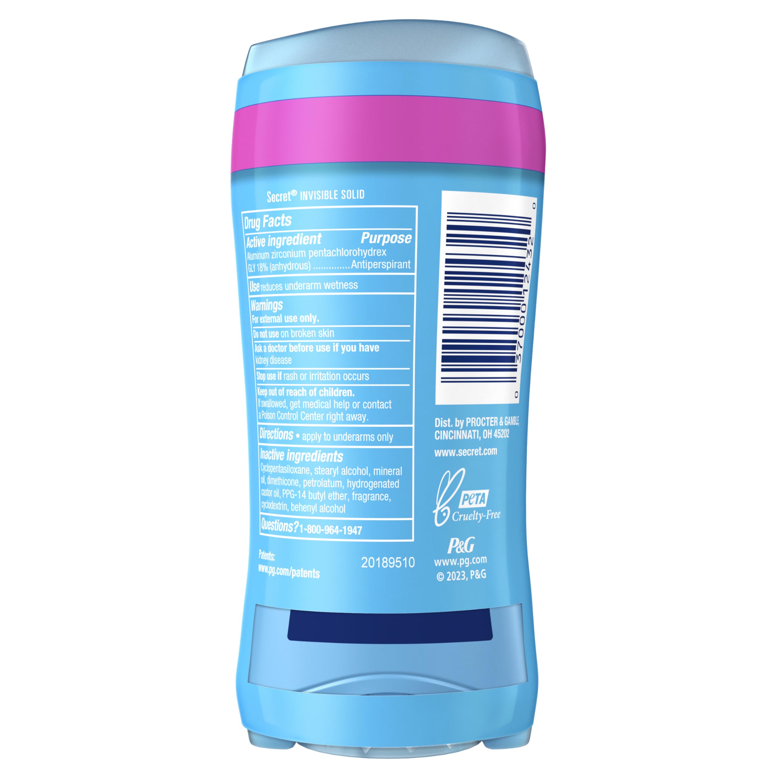 Secret Anti-Perspirant Deodorant Invisible Solid Powder Fresh Twin Pack 5.20 oz