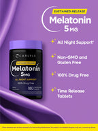 Carlyle Melatonin 5mg | 180 Sustained Release Tablets