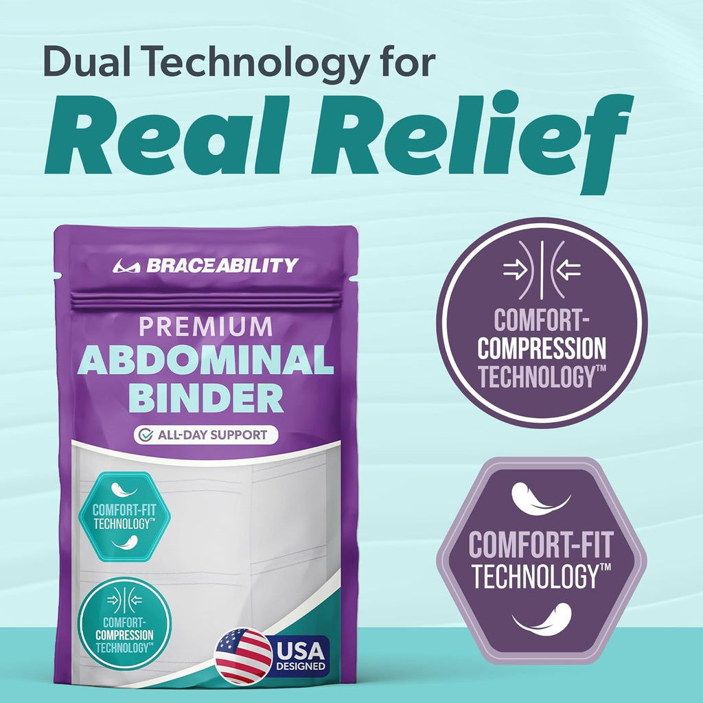 Buy now BraceAbility Medical Abdominal Stomach Binder - XXL Belly Band Compression for Diastasis Recti, Postpartum, Post-Surgical Wrap for Tummy Tuck Recovery, Post op Ab Binder for Women and Men (2XL 12") at indiglob india