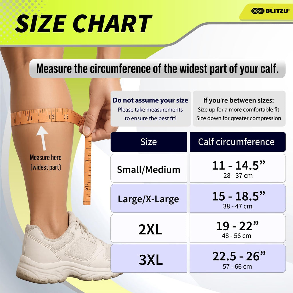 Buy now BLITZU Calf Compression Sleeve for Men & Women Footless Compression Socks Support Runners Leg Sleeve Shin Splints Pain Relief at indiglob india