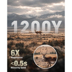 Mossy Oak Hunting Rangefinder, 1200Y Laser Range Finder for Hunting