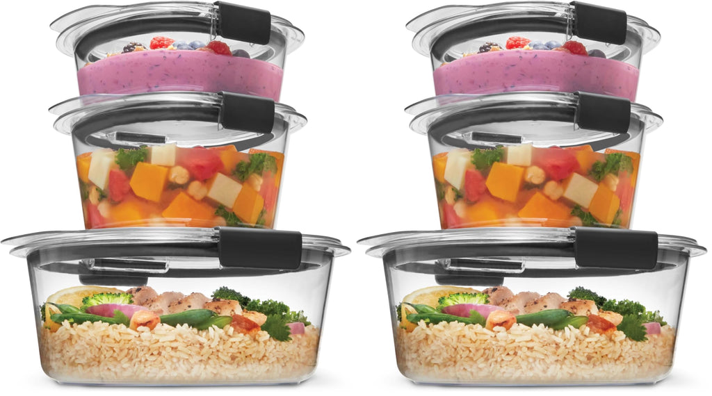 Buy now Rubbermaid Brilliance Food Storage Containers, Set of 5 (10 Pieces), BPA-Free, Leak-Proof, Clear at indiglob india