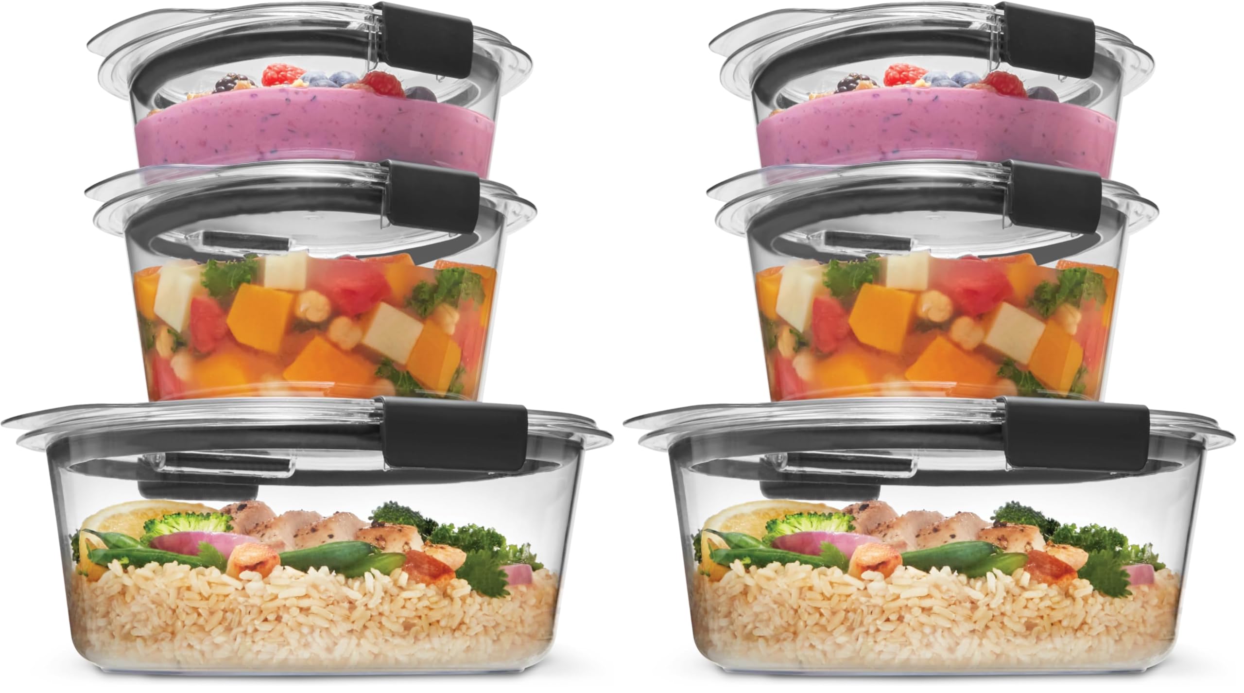 Buy now Rubbermaid Brilliance Food Storage Containers, Set of 5 (10 Pieces), BPA-Free, Leak-Proof, Clear at indiglob india
