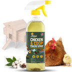 Reliant Pet Chicken and Coop Poultry Spray for Mite's Lice Ticks Fleas and Flies - Dust Mite Spray 16oz - Chicken Coop Fly Spray - Made in USA - Chicken Coop Accessories
