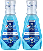 Buy now Crest Pro-Health Advanced Multi-Protection Mouthwash, Alcohol Free Mouthwash, Fresh Mint, 500 mL (16.9 Fl Oz), Pack of 4, Crest Mouthwash, Flouride Mouthwash at indiglob india