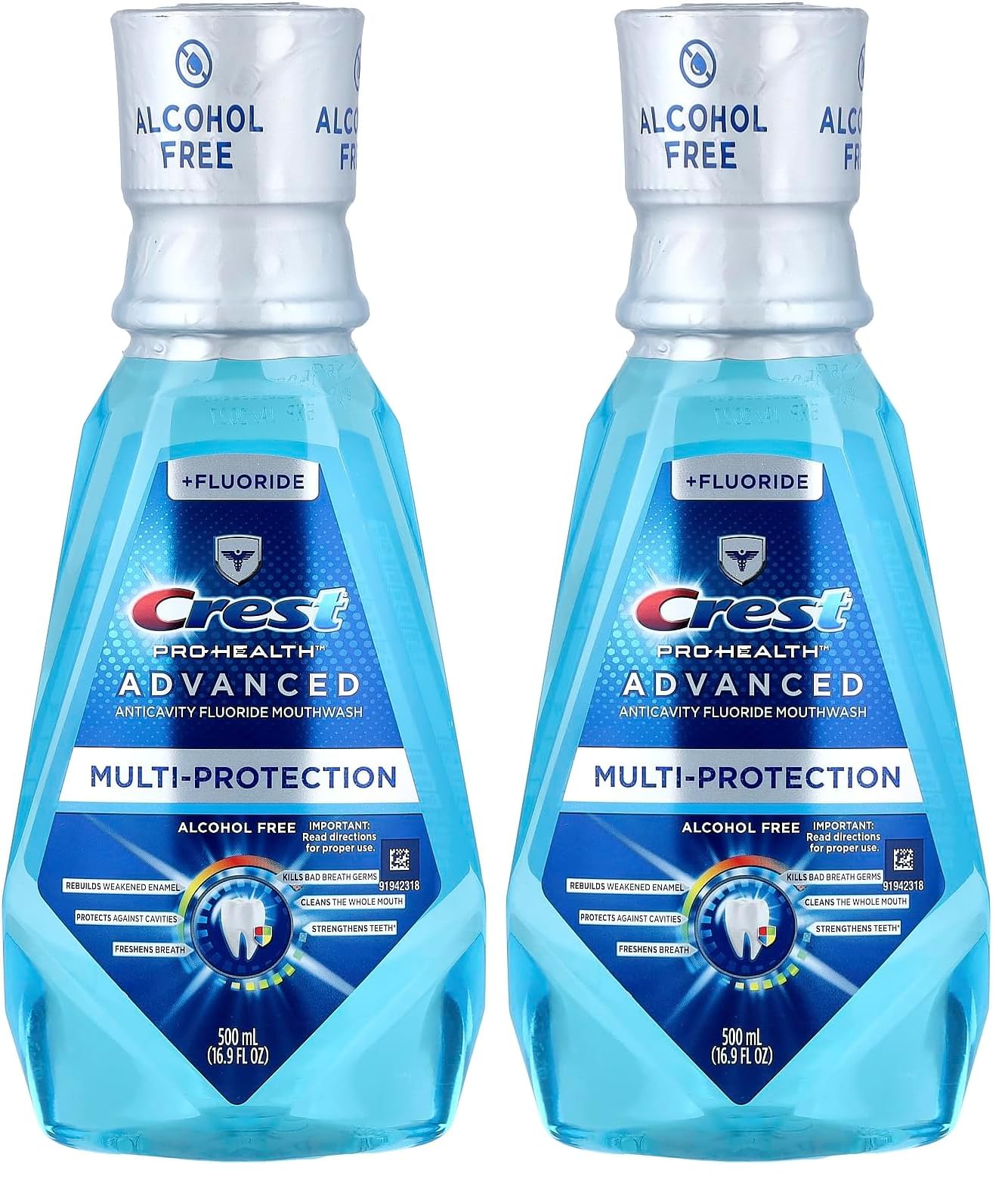 Buy now Crest Pro-Health Advanced Multi-Protection Mouthwash, Alcohol Free Mouthwash, Fresh Mint, 500 mL (16.9 Fl Oz), Pack of 4, Crest Mouthwash, Flouride Mouthwash 16.9 Fl Oz (Pack of 2) at indiglob india
