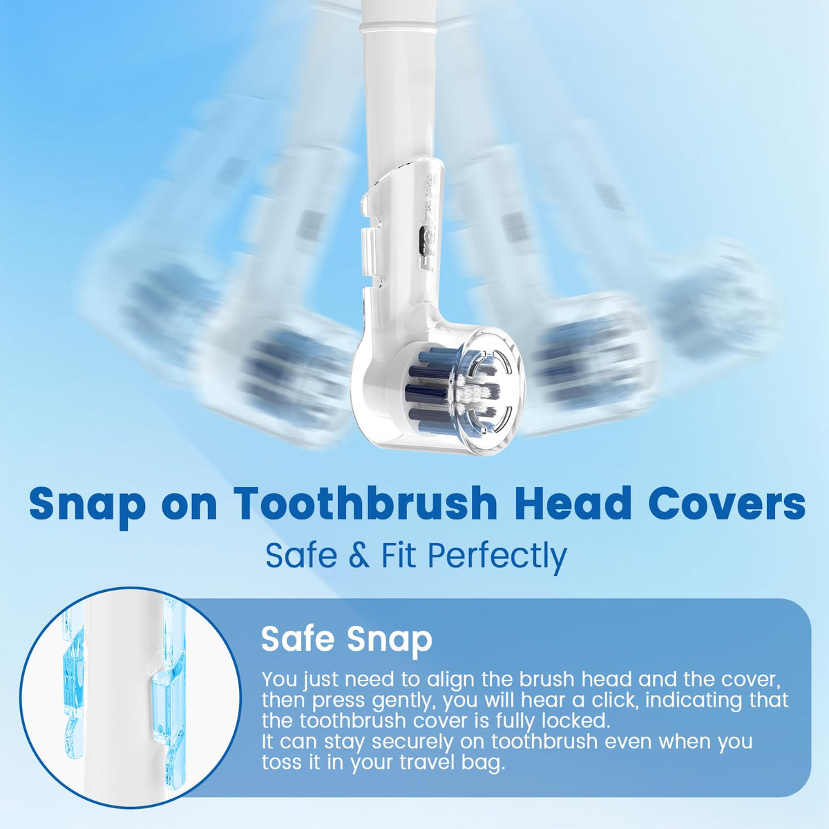10 Pack Toothbrush Covers Caps Compatible with Oral B iO Series, Pro 1000