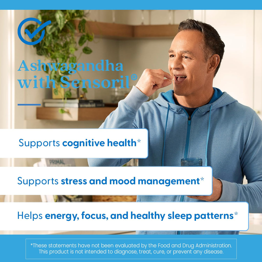Buy now Doctor's Best Ashwagandha with Sensoril, Ayurvedic Herb, Standardized Withania somnifera Extract, Clinically Proven to Support Mental Focus, Cardiovascular Health & Healthy Energy, 125mg, 60 Count at indiglob india