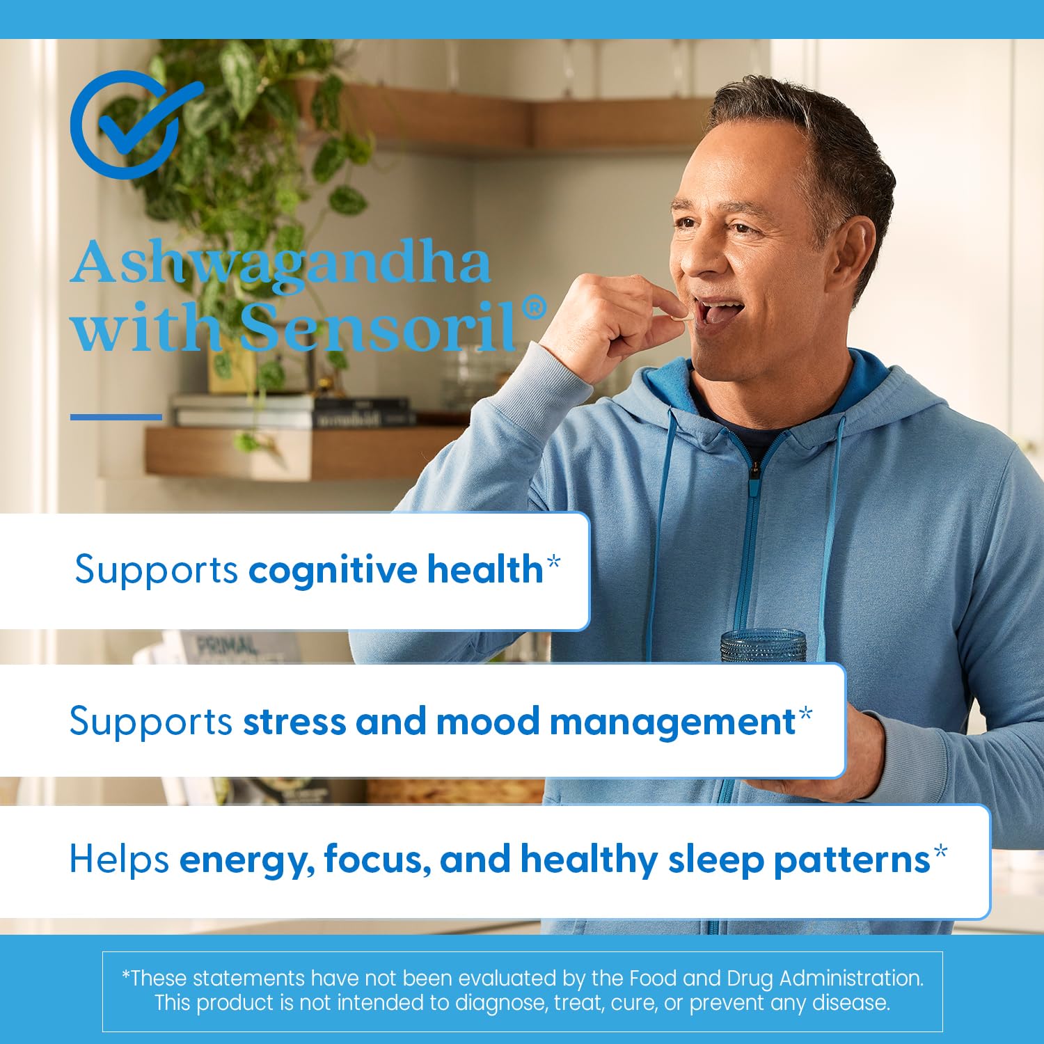 Buy now Doctor's Best Ashwagandha with Sensoril, Ayurvedic Herb, Standardized Withania somnifera Extract, Clinically Proven to Support Mental Focus, Cardiovascular Health & Healthy Energy, 125mg, 60 Count at indiglob india
