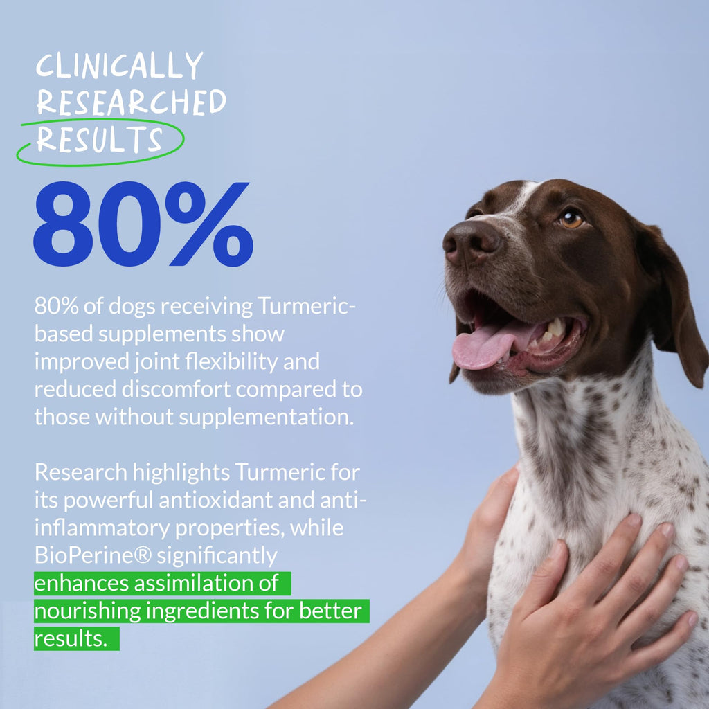 Turmeric for Dogs - Natural Anti-Inflammatory & Pain Relief, 120 ct