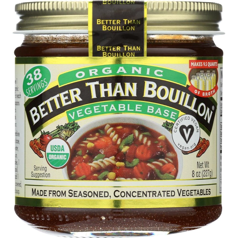 Buy now Better Than Bouillon Organic Vegetable Base, Made from Seasoned & Concentrated Vegetables, Organic & Vegan, Makes 9.5 Quarts of Broth, 8 OZ Jar (Pack of 3) 8 Ounce (Pack of 3) Vegetable at indiglob india