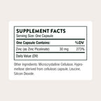 THORNE Zinc Picolinate 30 mg, Highly Absorbable Zinc, 60 Capsules | Supports Immune System, Eye, Skin, Nerve & Reproductive Health*, Trace Mineral Supplement, NSF Contents Certified