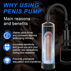 Penis Pump Extender Enlarger with 3 Penis Ring, Penis Pump for Men Erection & Enhancement, Penispumps for Enlargement Pump for Men Couple Stronger Bigger Erection, Manual Penis Vacuum Cock Sex