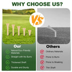 Guirnd 150PCS Professional Wooden Golf Tees 2 3/4 inch Biodegradable Bamboo Golf Tees, Stable and Reliable, Available in Natural Color