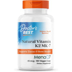 Buy now Doctor's Best Natural Vitamin K2 Mk-7 Capsule , Supports Bone Health & Soft Tissue Elasticity, 180 Ct at indiglob india
