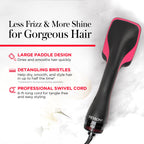 REVLON One-Step Hair Dryer and Styler, All-in-One Hair Brush Straightener for Salon-Quality Smooth & Straight Styles, Black