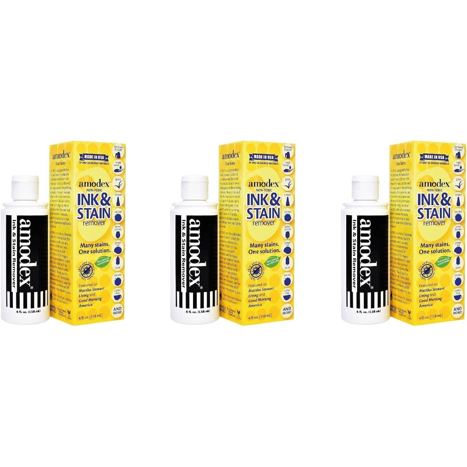 Buy now Amodex Products Inc 104 Liquid Ink & Stain Remover 4oz, Fresh and Clean 4 Fl Oz (Pack of 3) at indiglob india