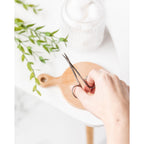 Amazon Basics Beauty Scissors, Stainless Steel, Curved Precision Cutting, Multipurpose Grooming Tool, Easy to Use, Silver