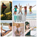 Buy now Silicone Travel Bottles, Leak Proof Squeezable Refillable Travel Accessories Toiletries Containers Travel Size Cosmetic Tube for Shampoo Lotion Soap Liquids (2oz Grey/blue/white/green) at indiglob india