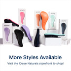 Buy now Crave Naturals Glide Thru Hair Brush - Detangler Brush for Curly, Straight, Wet or Dry Hair - Gentle Detangling Brushes for Adults, Kids, Toddlers - Hair Accessories for Women, 7.5x3" - Pink at indiglob india