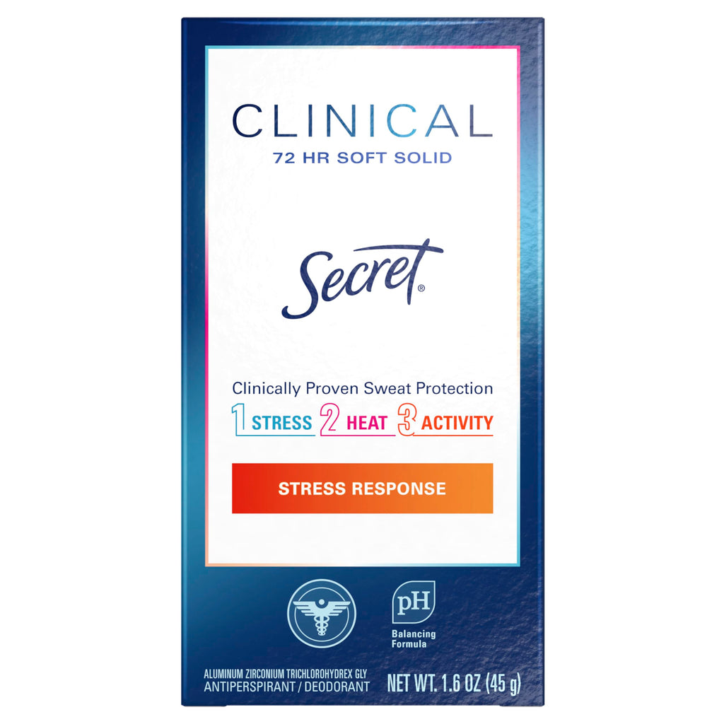 Buy now Secret Antiperspirant Clinical Strength Deodorant for Women, Soft Solid, Stress Response, 1.6 Oz, (Pack of 3) at indiglob india
