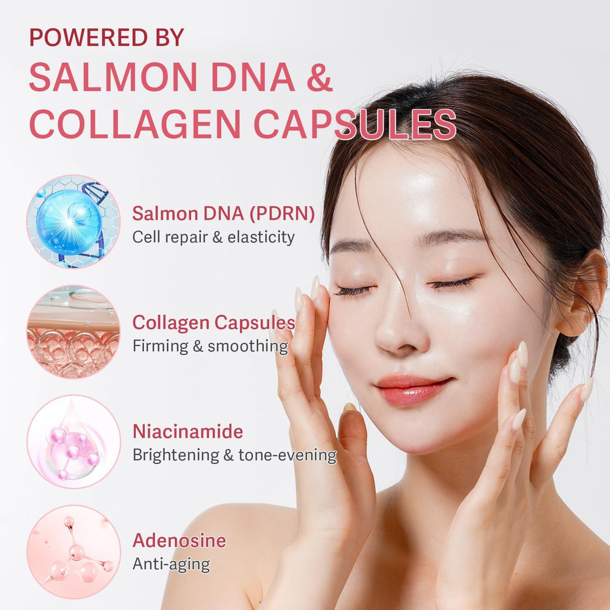 realori PDRN Capsule Cream with Vitamin C & Collagen – Korean Boba Moisturizer for Face, Pink Jelly Cream for Deep Hydration, Skin Repair, and Glow – Korean Skincare Gel for All Skin Types