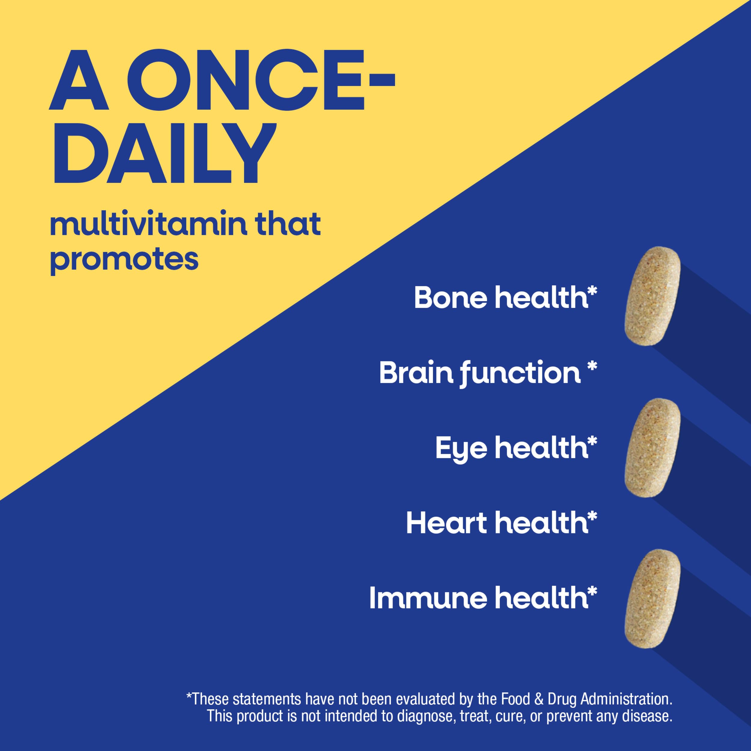 Nature's Way Alive! Men's 50 Plus Ultra Potency Multivitamin, 150 ct | Complete High Potency Formula with Vitamin D3, C, E, Methyl B12, Supports Cellular Energy, Heart, Brain, and Eye Health*