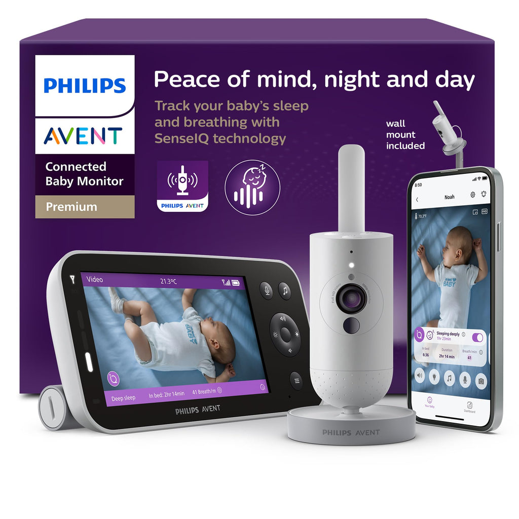 Philips Avent Premium Connected Baby Monitor, 1080p Camera, 5" HD Screen