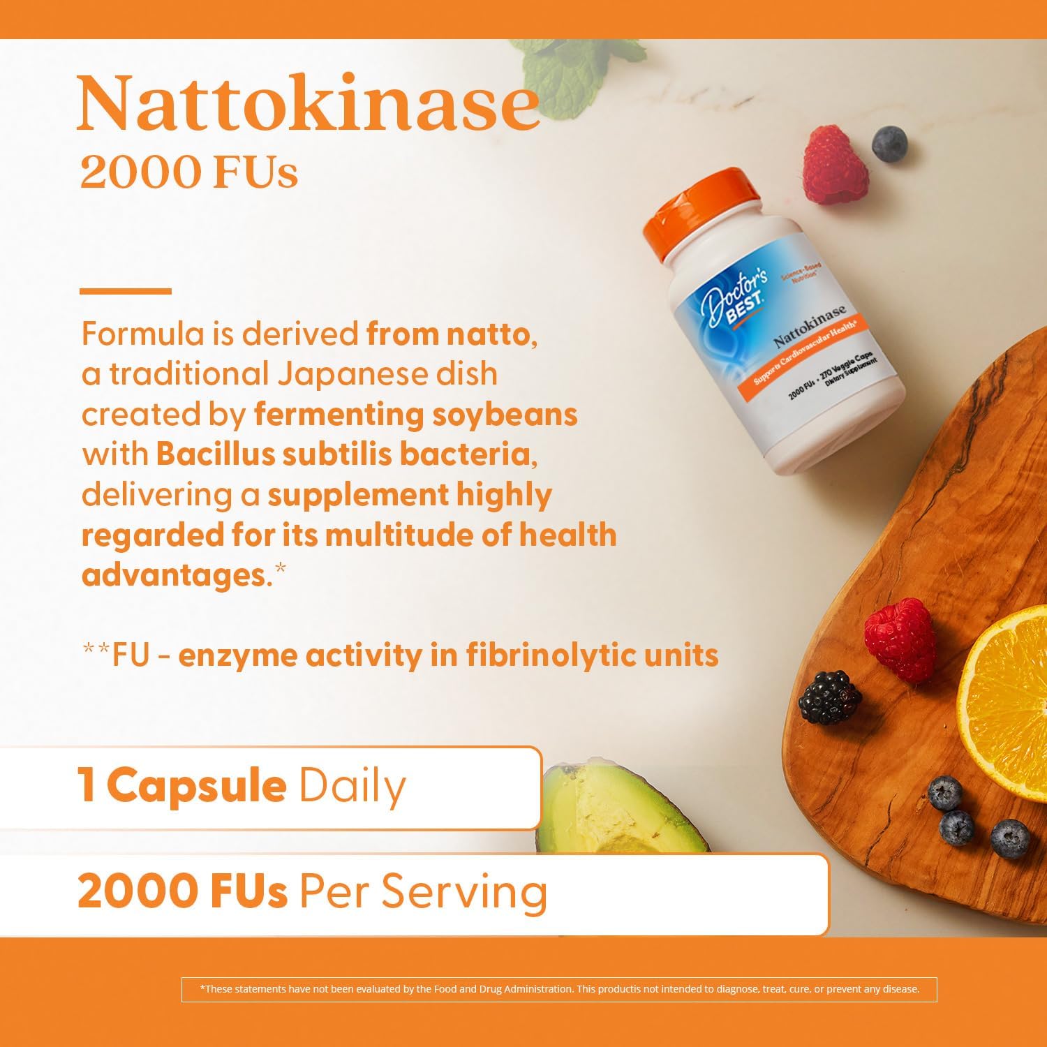 Buy now Doctor's Best Nattokinase, Non-GMO, Vegan, Gluten Free, 270 Veggie Caps at indiglob india