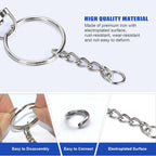 120PCS Keychain Making Supplies, 60PCS Key Chain Rings with Chain and 60PCS Jump Rings, Keychains Bulk Rings Making Kit for Crafts