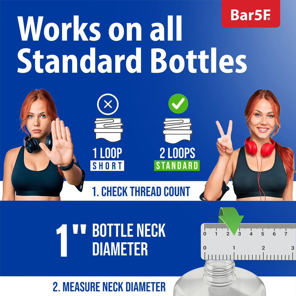 Bar5F Pumps for Shampoo and Conditioner Bottles, Salon-Brand Liters, 2 Pack | Professional-standard durability for salon-brand 1 L/33.8 oz bottles, 28/410 finish, 1-inch neck and 1.1-inch cap diameter