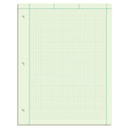 Ampad Engineers Computation Pad, Size 8-1/2 x 11, Greentint Paper, 5x5 Ruling, 3 Hole Punched, 100 Sheets Per Pad (22-142)