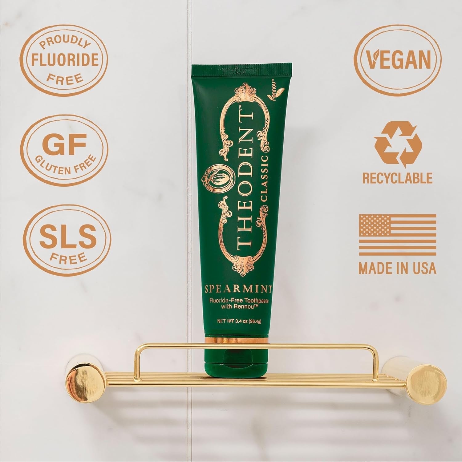 Buy now Theodent Classic with Rennouâ„¢: Fluoride-Free Theobromine Toothpaste for Proven Remineralization, Sensitivity Relief & Natural Whitening, Spearmint (3.4 Ounces, 96.4 Grams) at indiglob india