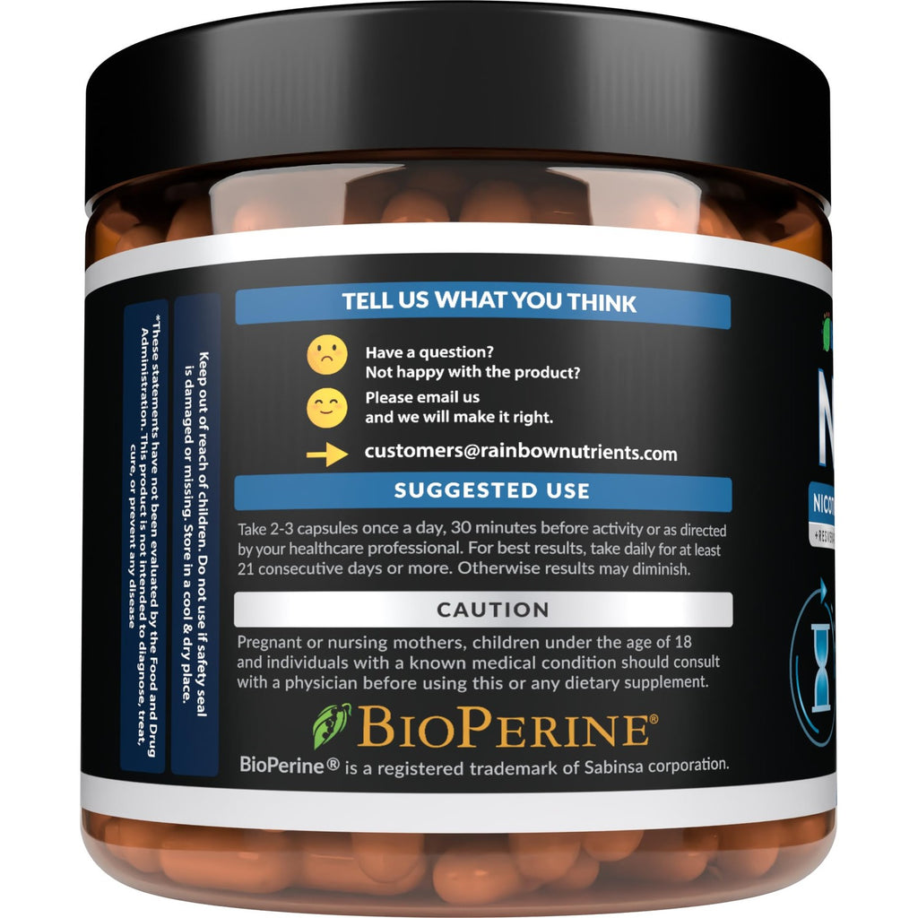 2010 MG NAD+ Supplement- Nicotinamide Riboside, Resveratrol, Quercetin & BioPerine® (High Absorption)- Natural NAD Booster for Anti-Aging, Cellular Energy, Skin- For Women & Men- 90 V Capsules